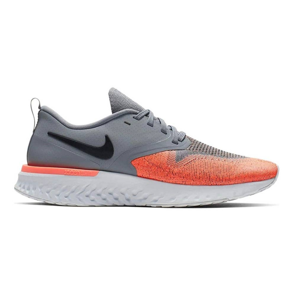 Nike Women’s Sz 6.5 Odyssey React 2 Flyknit Running Shoes, Grey / Mango - Picture 1 of 8